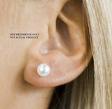 6MM White Freshwater Pearl and Sterling Stud Earrings