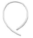 Sterling curved bar open hoop earrings