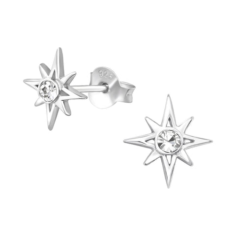 North Star Sterling and Cubic Zirconia Studs