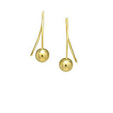 Gold Vermeil small hoop ball earrings