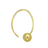 Gold Vermeil small hoop ball earrings