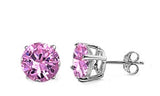 Birthstone Studs Sterling Silver and Cubic Zirconia
