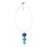 Sea Glass Triple Pendant Necklace