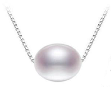 Single Freshwater Pearl on Box Chain necklace