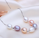 Copy of 7 Freshwater Pearl/Spacers Necklace-Pastel
